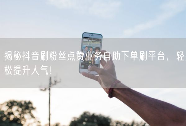 揭秘抖音刷粉丝点赞业务自助下单刷平台，轻松提升人气！