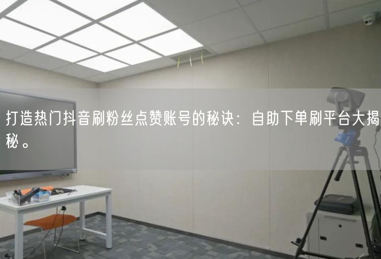 打造热门抖音刷粉丝点赞账号的秘诀：自助下单刷平台大揭秘。