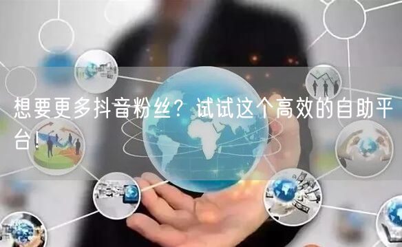 想要更多抖音粉丝？试试这个高效的自助平台！