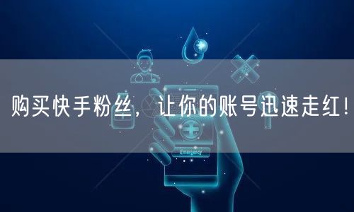 购买快手粉丝，让你的账号迅速走红！